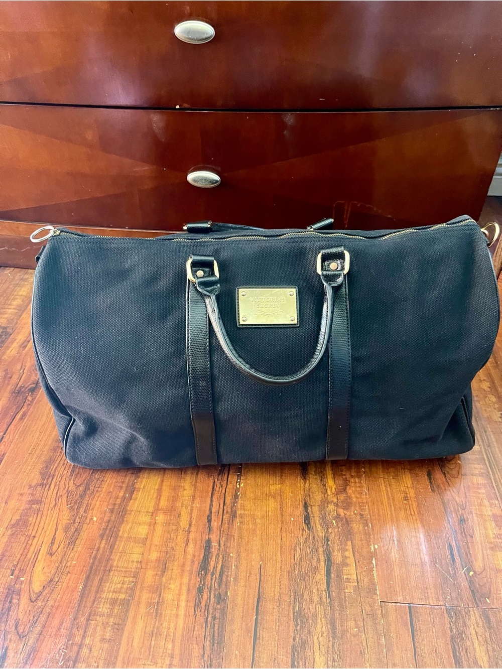 Victoria’s Secret black weekender duffle bag